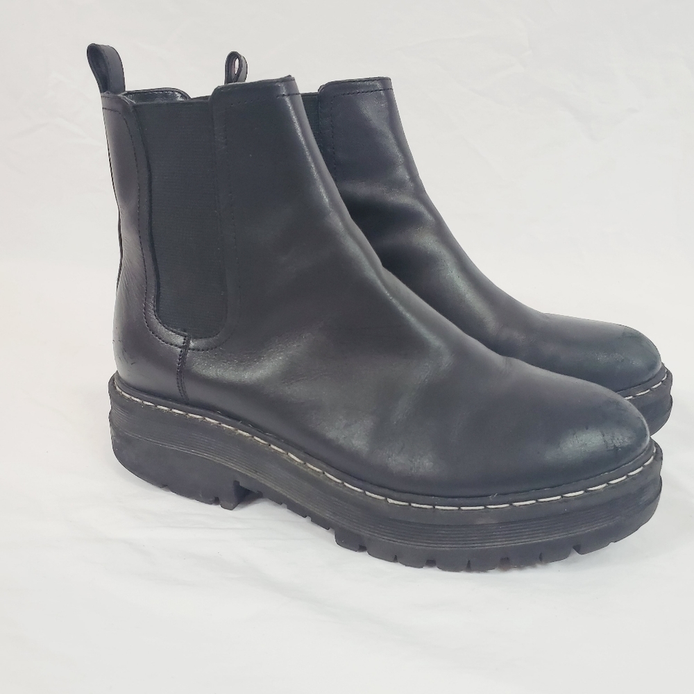 Marc Fisher black Leather Padmia Chelsea Boot - Picture 3 of 11